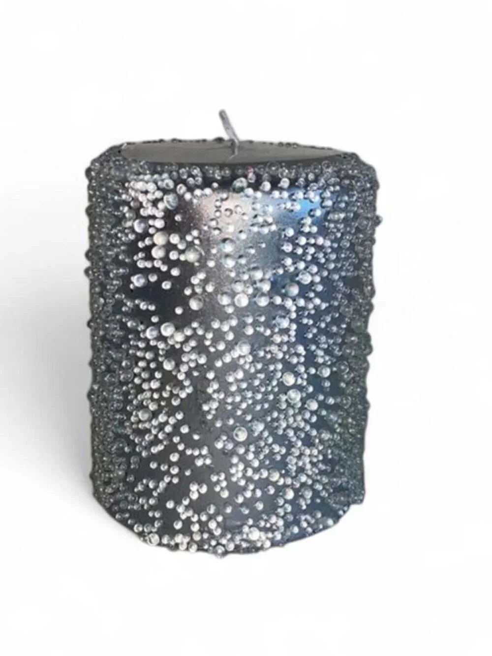 Z Gallerie Silver‎ Holiday Jeweled Candle NWT